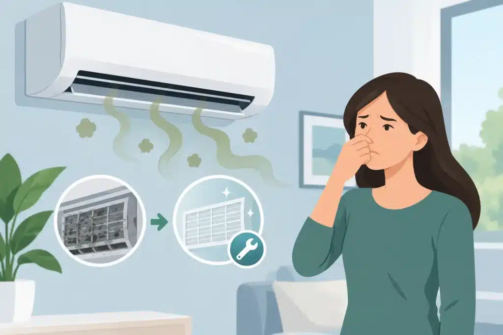 Why Does AC Smell Musty? Causes and Fixes